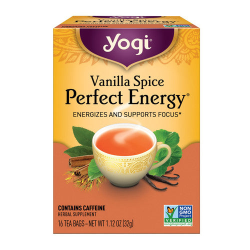 Yogi Vanilla Spice Perfect Energy Herbal Supplement Tea Bags - 16 Ea